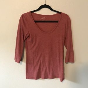 mauve 3/4 t-shirt